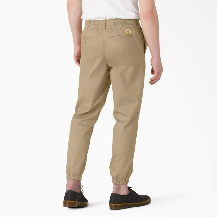 Regular Fit Cropped Jogger Work Pants - Khaki (KH) image number 2