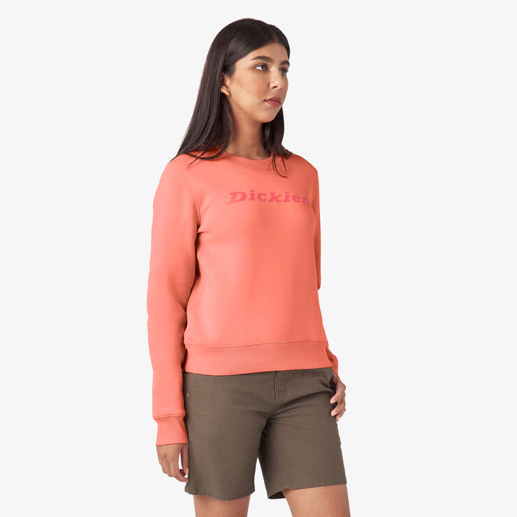 Women's Water Repellent Logo Sweatshirt - Coral Fusion (OO) image number 4