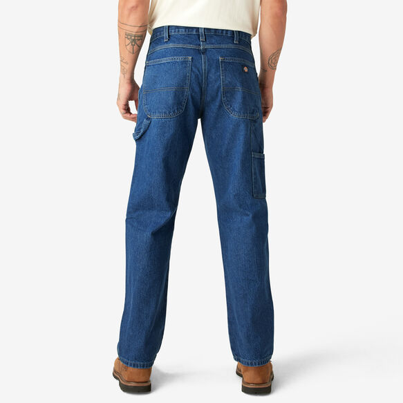 Relaxed Fit Carpenter Heavyweight Denim Jeans - Stonewashed Indigo Blue &#40;SNB&#41;