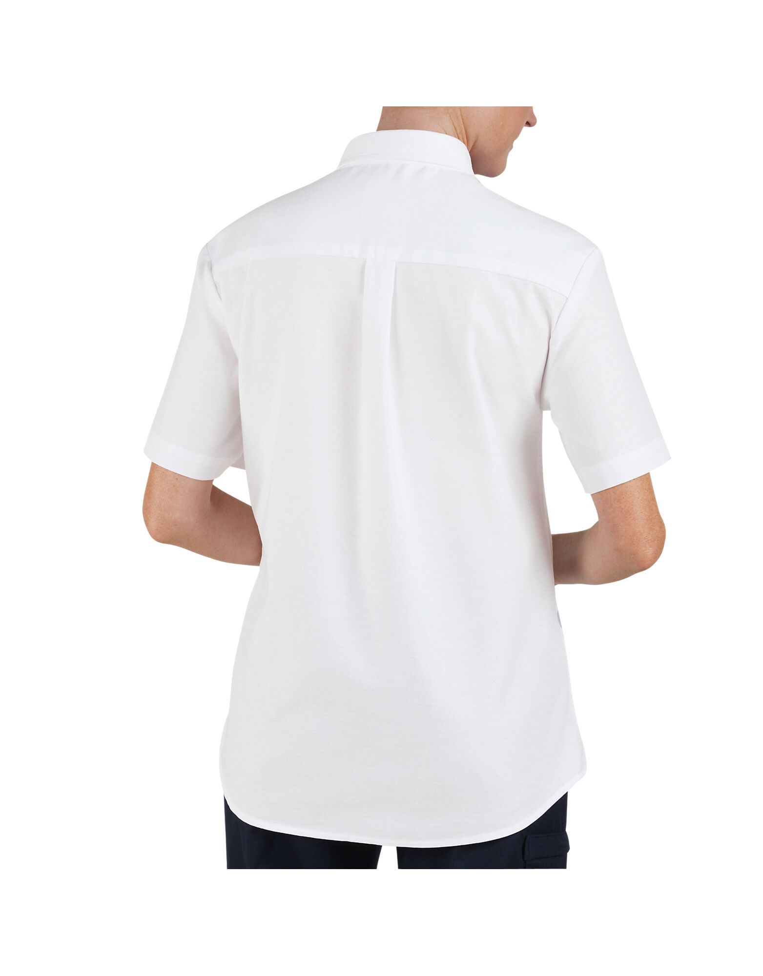 short sleeve white button down