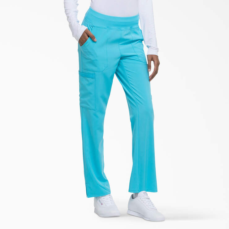 Women's EDS Essentials Cargo Scrub Pants - Turquoise (TQ) image number 4