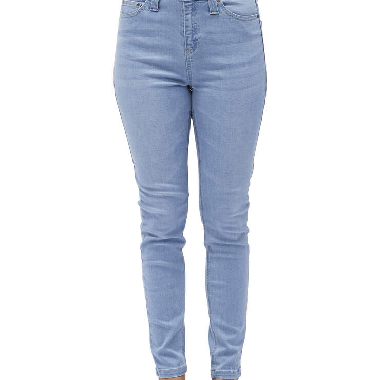 Dickies Girl Juniors' 5-Pocket High Rise Skinny Jeans - LIGHT STONE WASH (LSN) image number 1