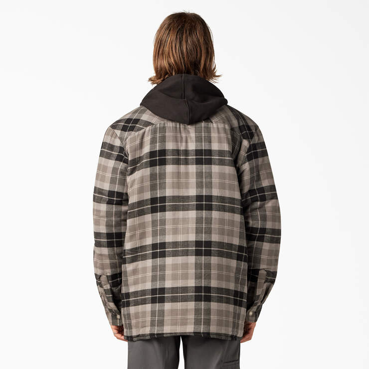 Flannel Hooded Shirt Jacket - Slate Graphite Plaid (SGP) image number 2