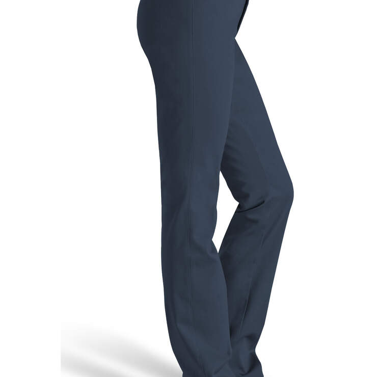 Dickies Girl Juniors' Dealer No Pocket Straight Leg Pants - Navy Blue (NVY) image number 3