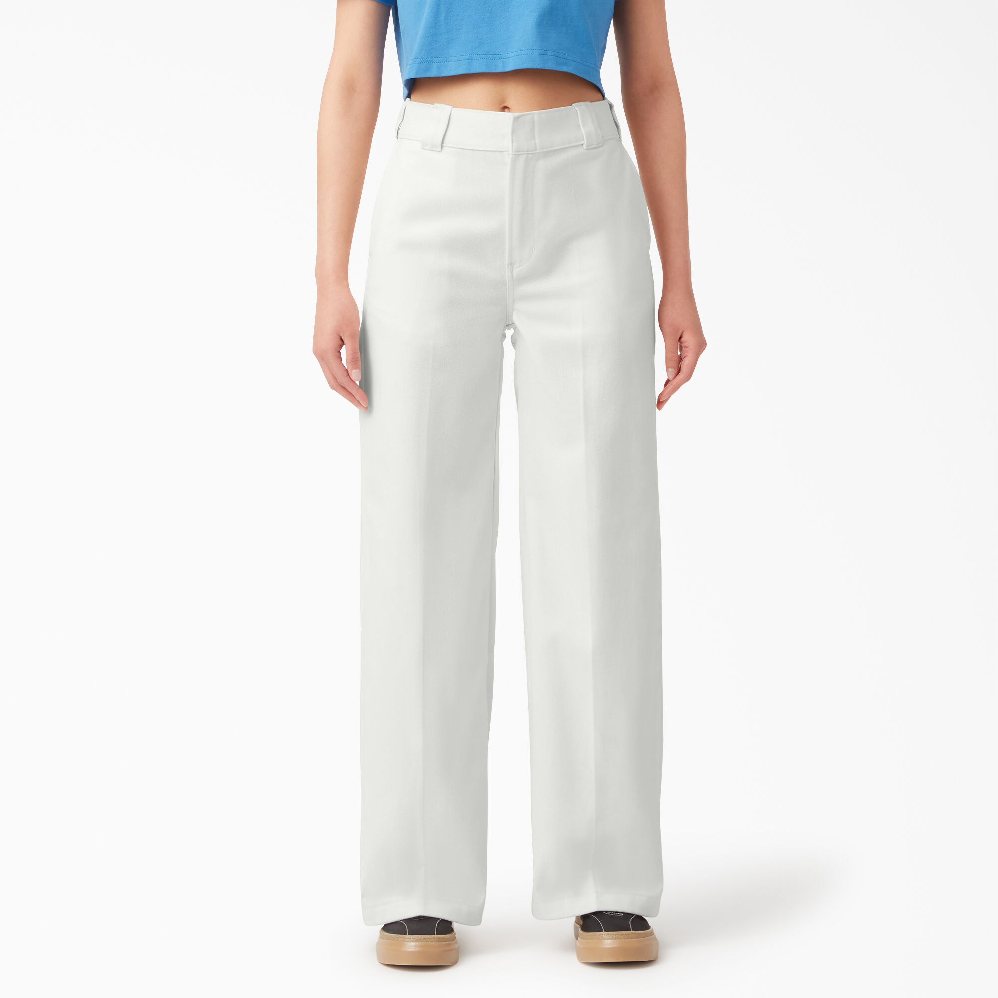 Women's Stonewashed Wide Leg Work Pants  