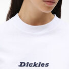 Women&#39;s Cropped Long Sleeve Script Logo T-Shirt - White &#40;WH&#41;