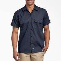 Slim Fit Short Sleeve Work Shirt - Dark Navy (DN)