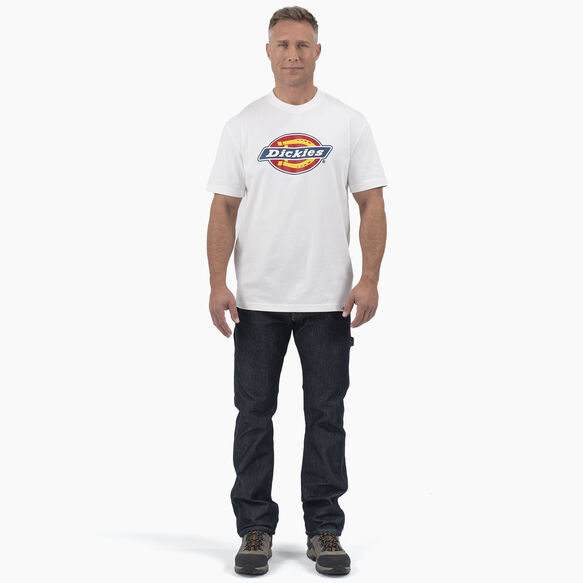 Short Sleeve Tri-Color Logo Graphic T-Shirt - White &#40;WH&#41;