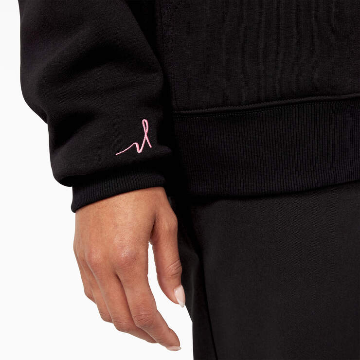 Breast Cancer Awareness “Respect Respect” Hoodie - Black (KBK) image number 13