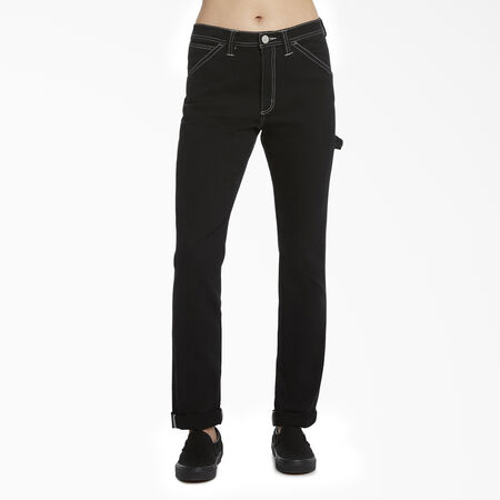 Dickies Girl Juniors&#39; Slim Fit Carpenter Pants - Black &#40;BK&#41;