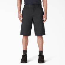 13&quot; Cooling Active Waist Flat Front Shorts - Black &#40;BK&#41;