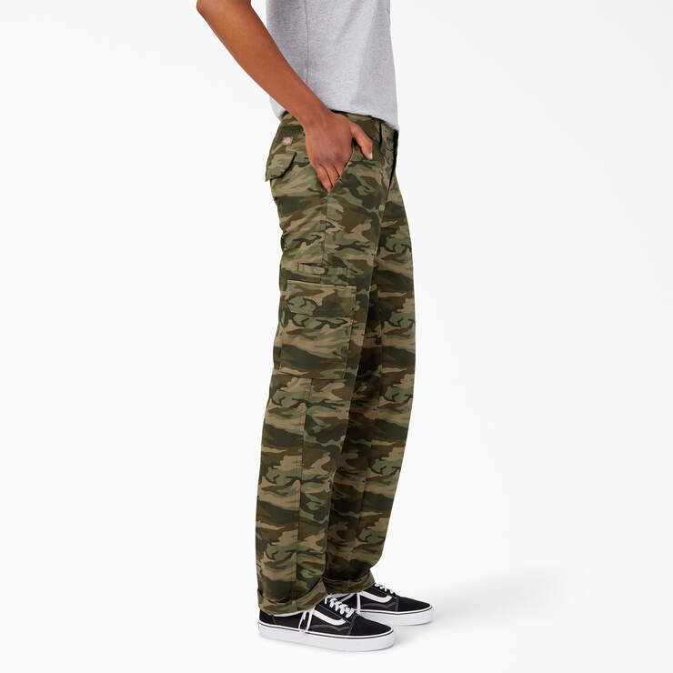 Women's FLEX Relaxed Fit Cargo Pants - Light Sage Camo (LSC) image number 4