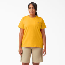 Women&#39;s Plus Short Sleeve Heavyweight T-Shirt - Radiant Yellow &#40;R2Y&#41;