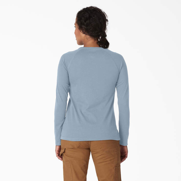 Women's Cooling Long Sleeve Pocket T-Shirt - Fog Blue (FE) image number 2