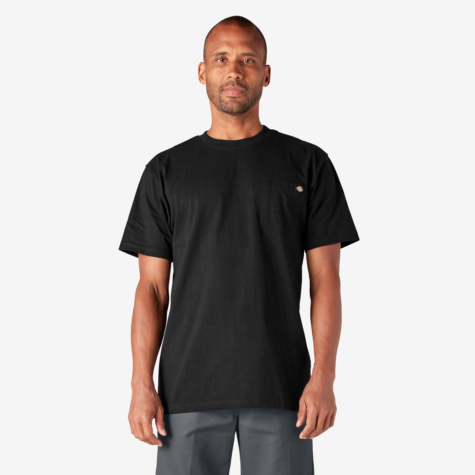 Short Sleeve Heavyweight Crew Neck , Black XL | Mens Shirts Dickies