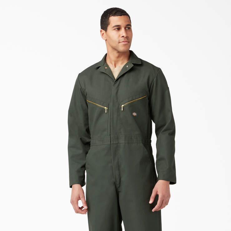 Deluxe Blended Long Sleeve Coveralls - Olive Green (OG) image number 7