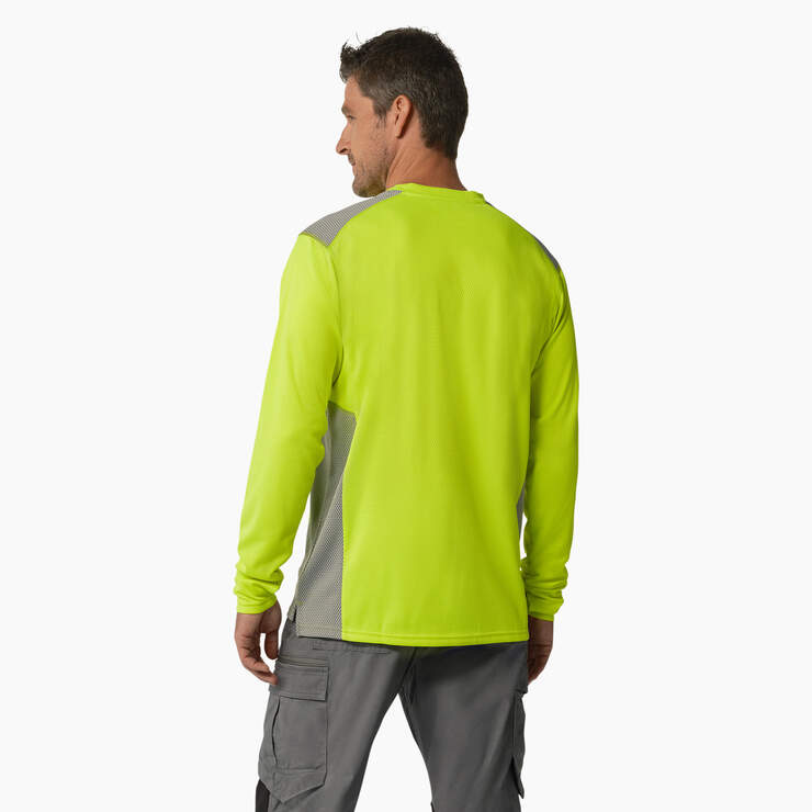 Temp-iQ® 365 Long Sleeve Pocket T-Shirt - Neon Yellow (EW) image number 2