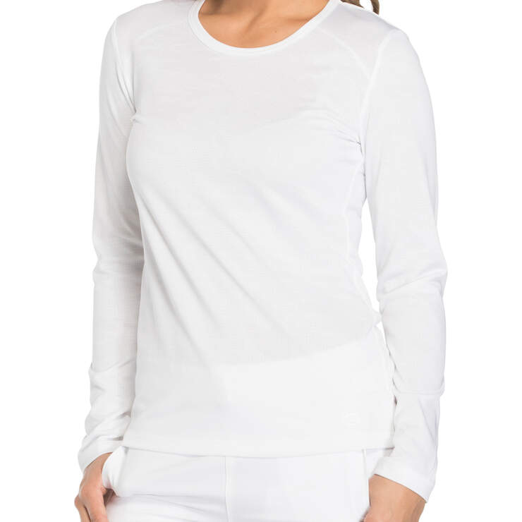 Women's Dynamix Long Sleeve Knit T-Shirt - White (DWH) image number 3
