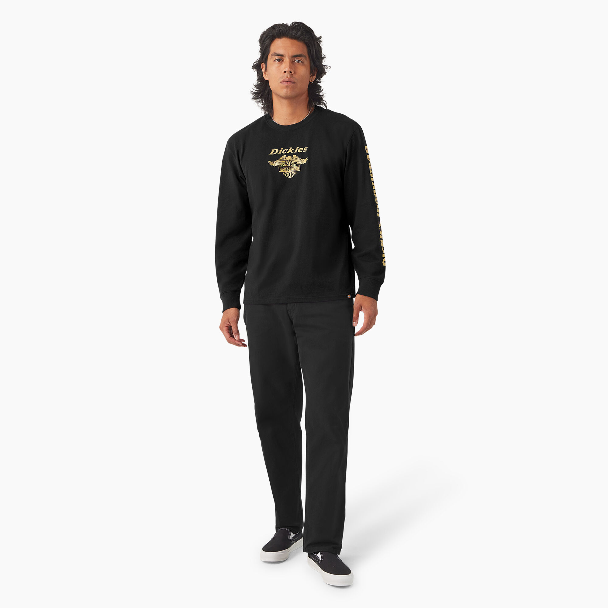 [Dickies X Harley-Davidson] イーグル長袖Tシャツ Dickies x Harley-Davidson Heavyweight Long Sleeve Eagle Tee