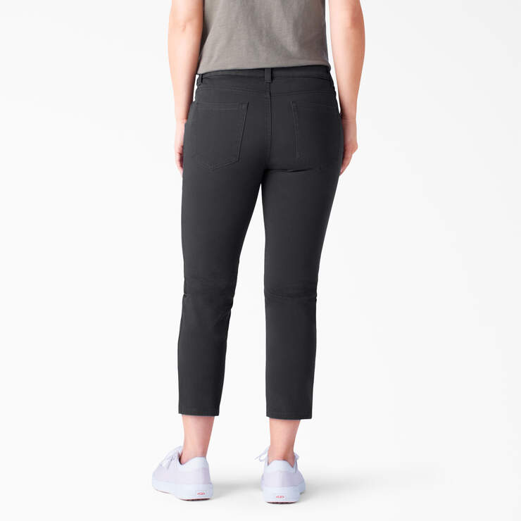 Women's Perfect Shape Skinny Fit Capri Pants - Rinsed Black (RBKX) image number 2