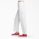 Dickies Girl Juniors&#39; Relaxed Fit Carpenter Pants - White &#40;WHT&#41;