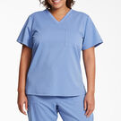 Women&#39;s Balance V-Neck Chest Pocket Scrub Top - Ceil Blue &#40;CBL&#41;
