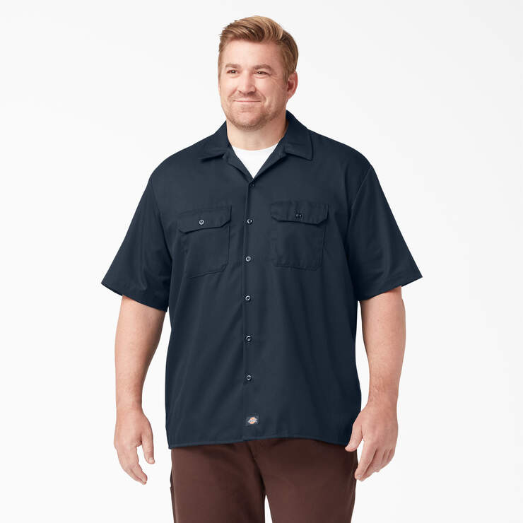 Short Sleeve Work Shirt - Dark Navy (DN) image number 5