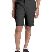Boys' FLEX Flat Front Shorts, 8-20 Husky - Black (BK)