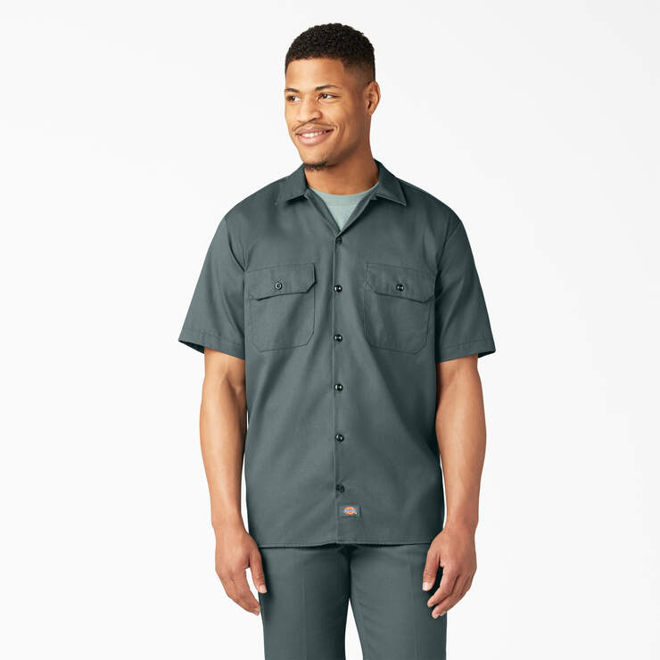 Short Sleeve Work Shirt - Lincoln Green (LN) image number 1