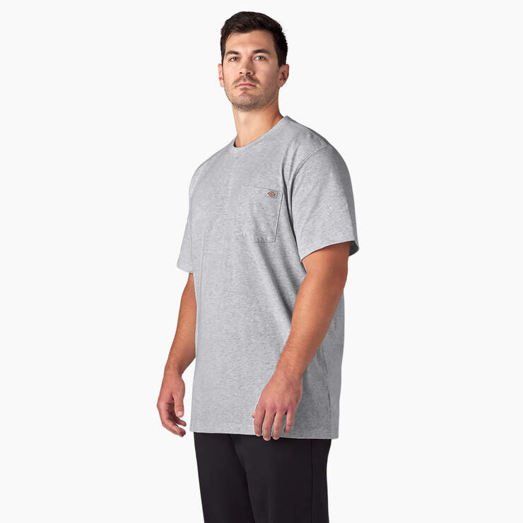 Heavyweight Short Sleeve Pocket T-Shirt - Ash Gray (AG) image number 7