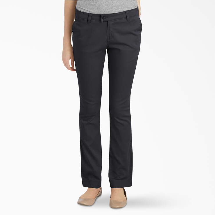 Juniors' Slim Fit Pants - Black (BK) image number 1