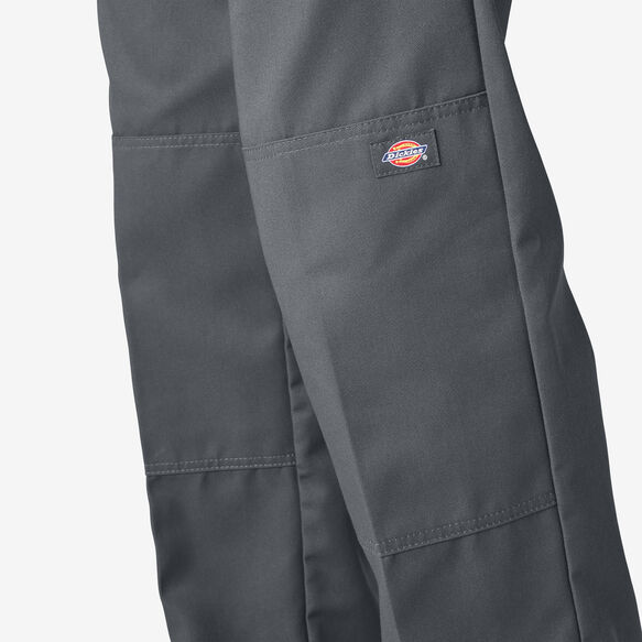 Loose Fit Double Knee Work Pants - Charcoal Gray &#40;CH&#41;