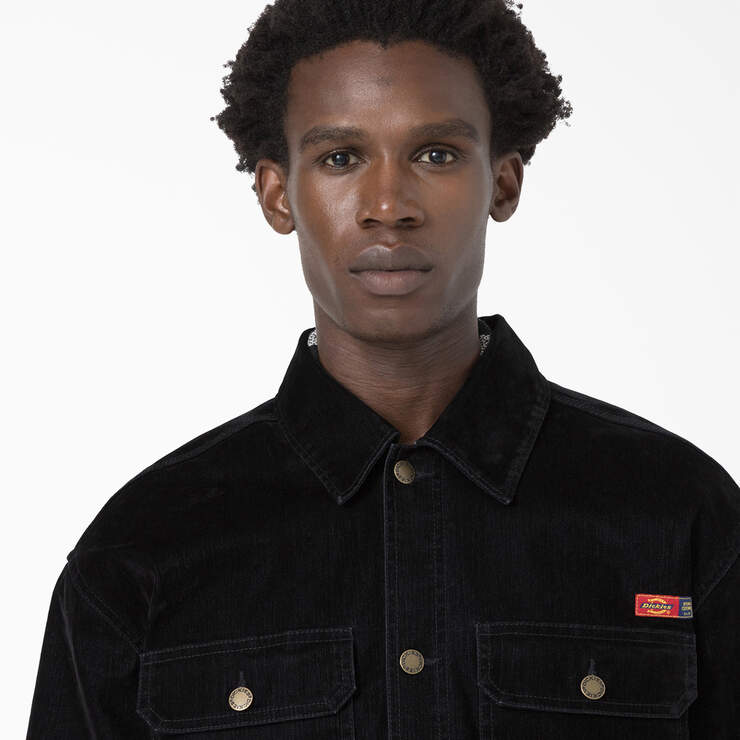 Opening Ceremony Flock Denim Utility Jacket - Black (BKX) image number 6