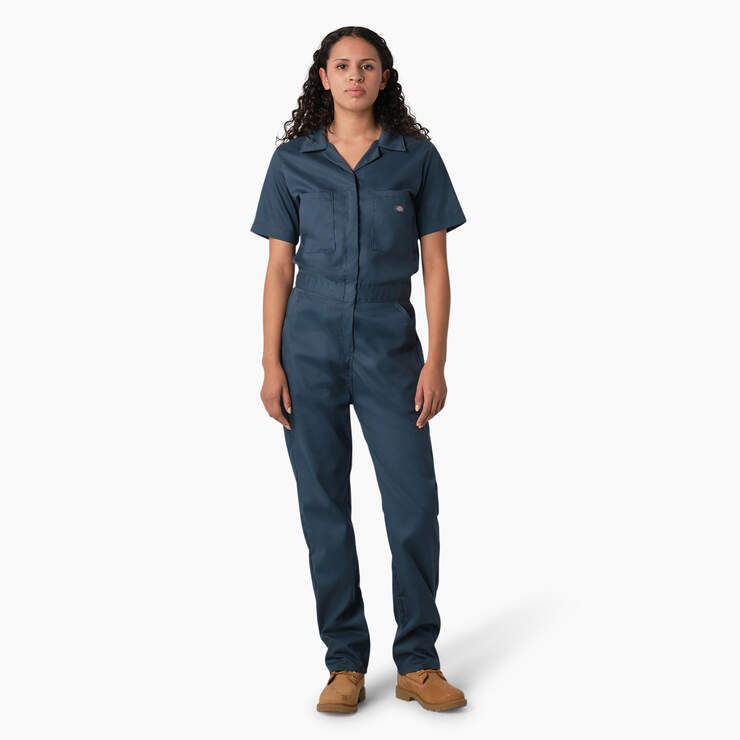 Women's FLEX Cooling Short Sleeve Coveralls - Airforce Blue (AF) image number 1