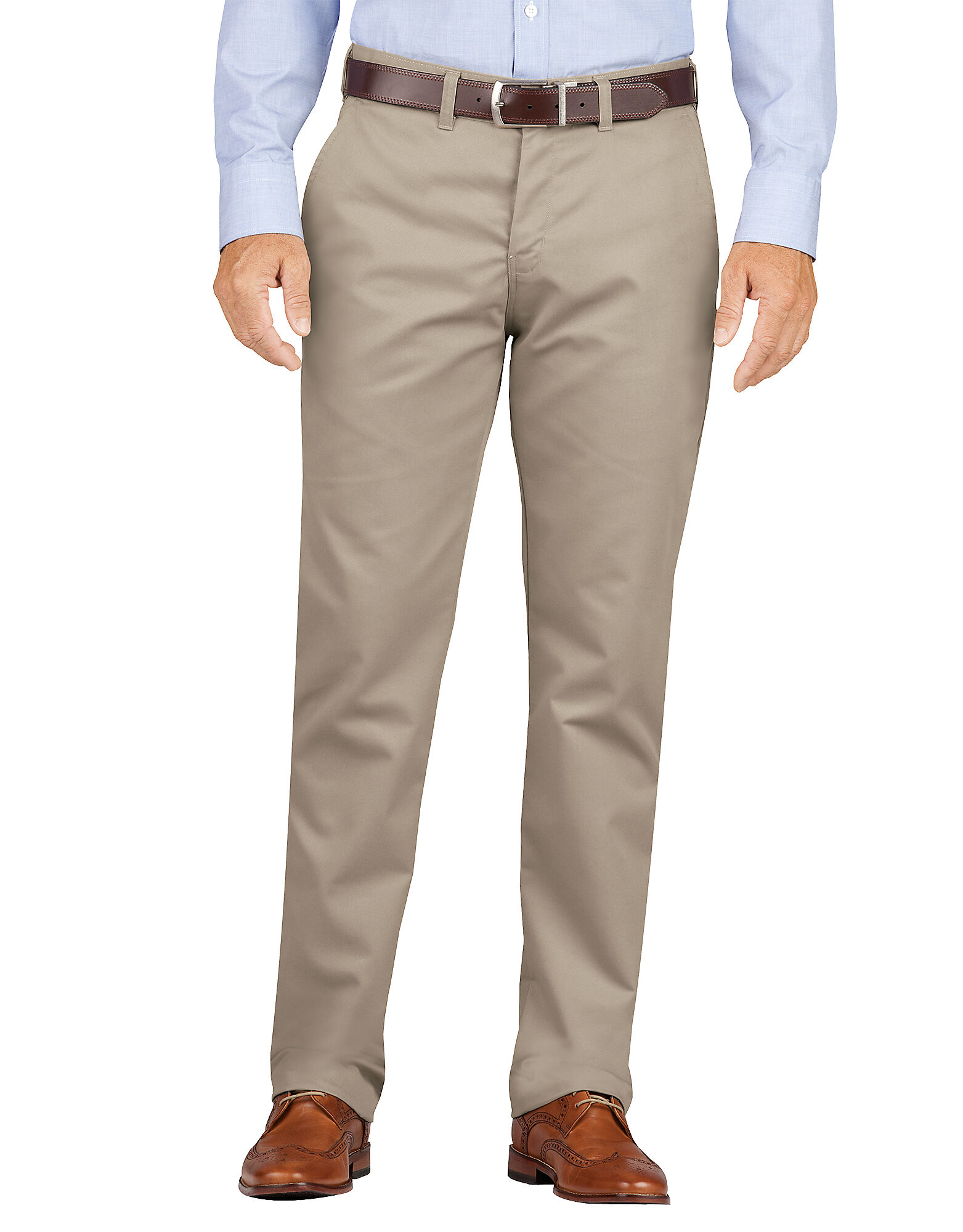 Khaki Dress Pants For Men Desert Khaki | Slit Fit &amp; Tapered Leg | Dickies