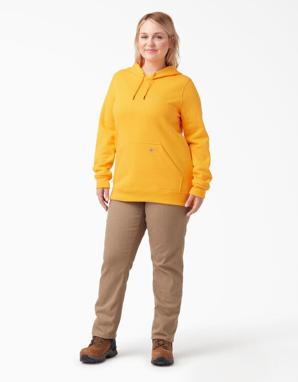 Women&#39;s Plus Heavyweight Logo Sleeve Fleece Pullover - Radiant Yellow &#40;R2Y&#41;