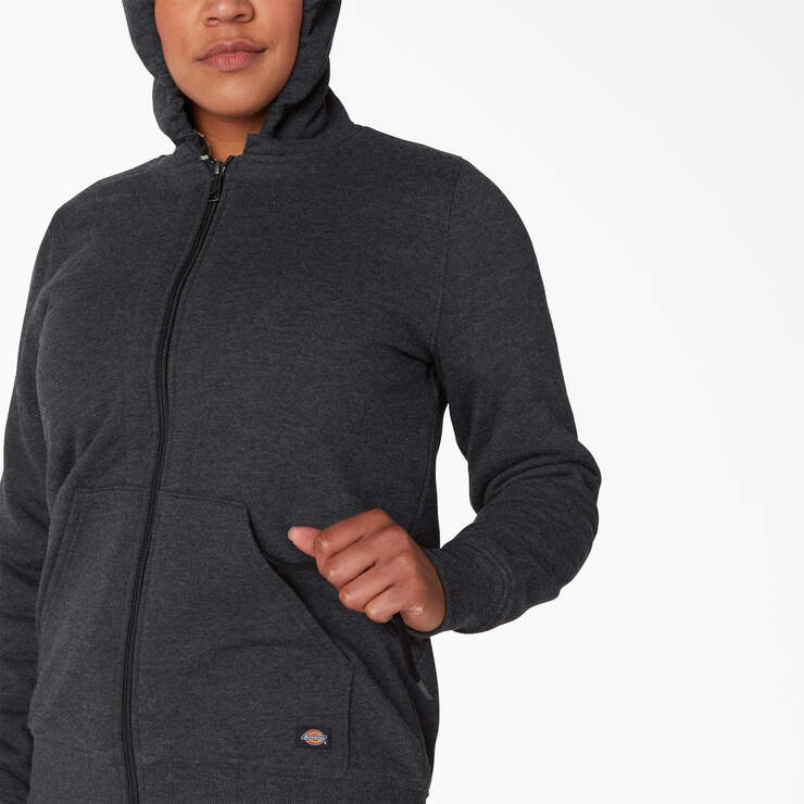 Women’s High Pile Fleece Lined Hoodie - Black (KBD) image number 6