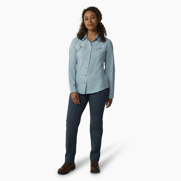 Women&#39;s Cooling Roll-Tab Work Shirt - Clear Blue &#40;EUD&#41;