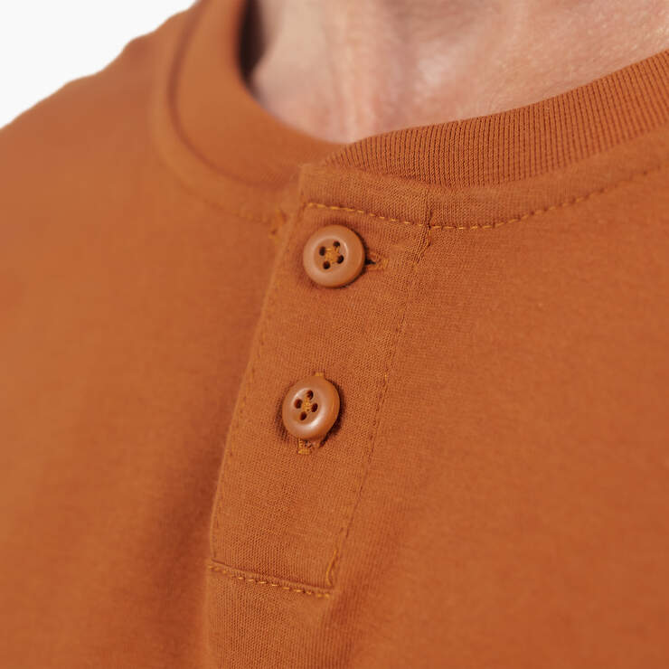 Long Sleeve Henley T-Shirt - Gingerbread Brown (IE) image number 5