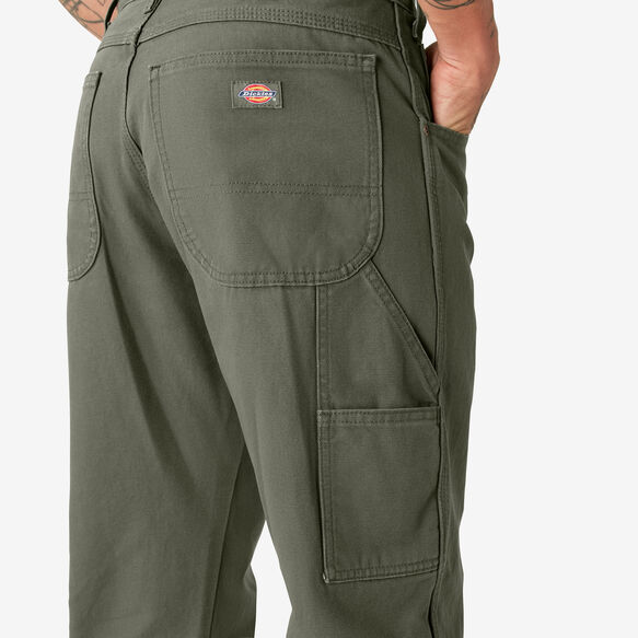 Relaxed Fit Heavyweight Duck Carpenter Pants - Rinsed Moss Green &#40;RMS&#41;