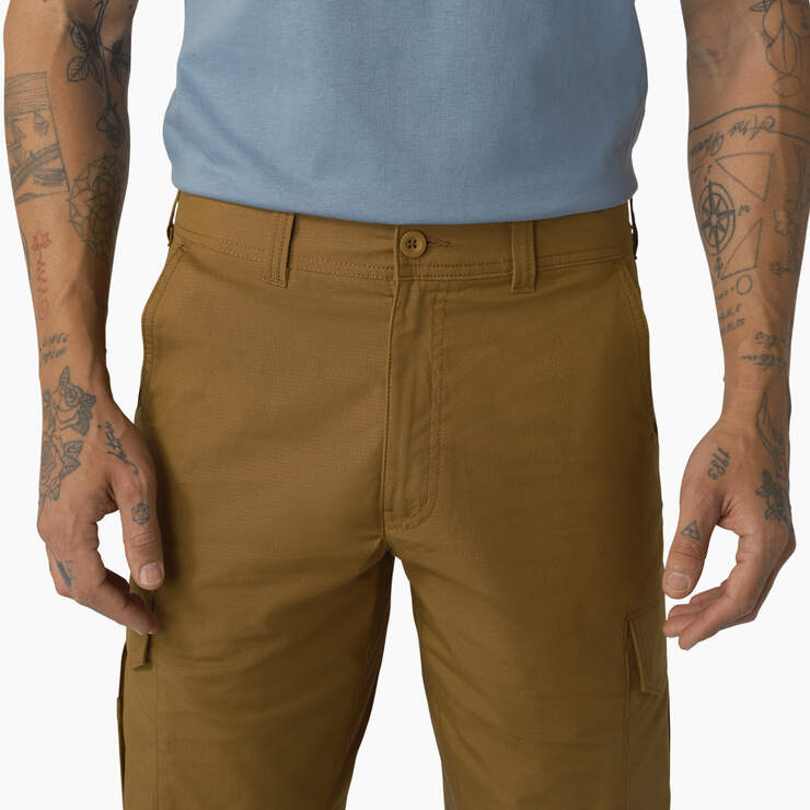 FLEX Cooling Regular Fit Cargo Shorts, 11" - Brown Duck (BD) image number 7