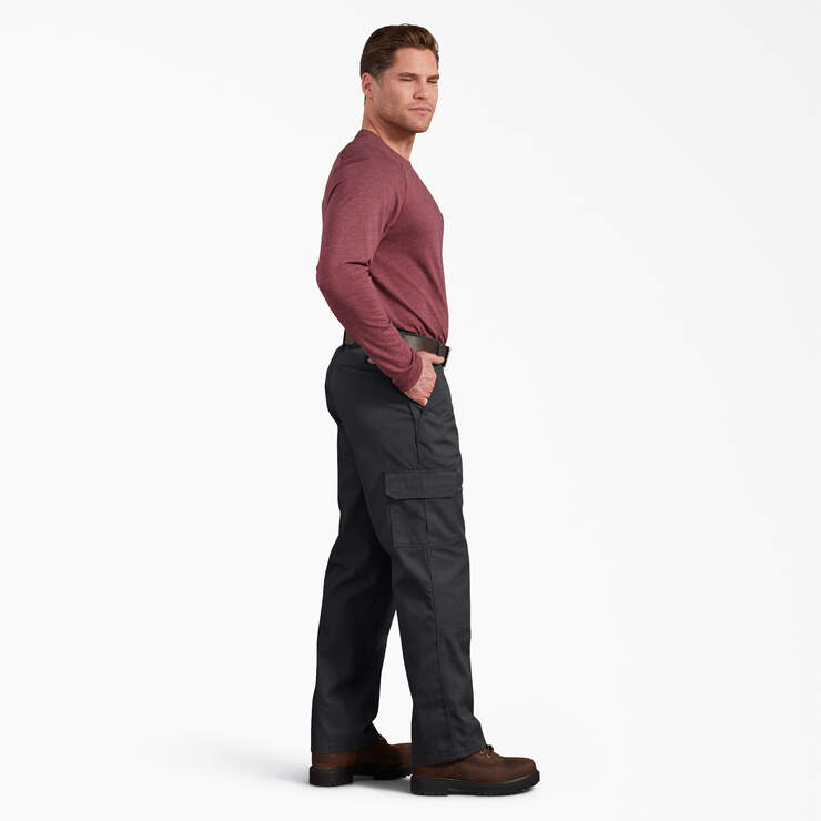 Active Waist Regular Fit Cargo Pants - Black (BK) image number 6