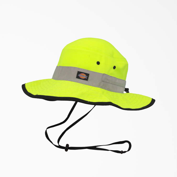 Reflective Yellow Bucket Hat - Bright Yellow (BWD) image number 1