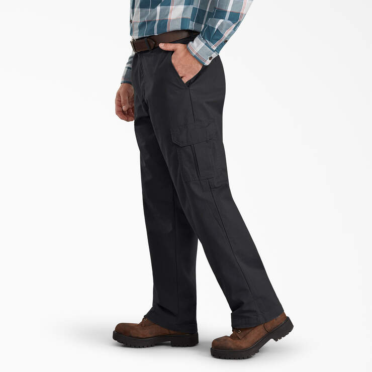 Regular Fit Ripstop Cargo Pants - Rinsed Black (RBK) image number 3