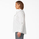 Women&#39;s Plus Long Sleeve Roll-Tab Work Shirt - White &#40;WH&#41;