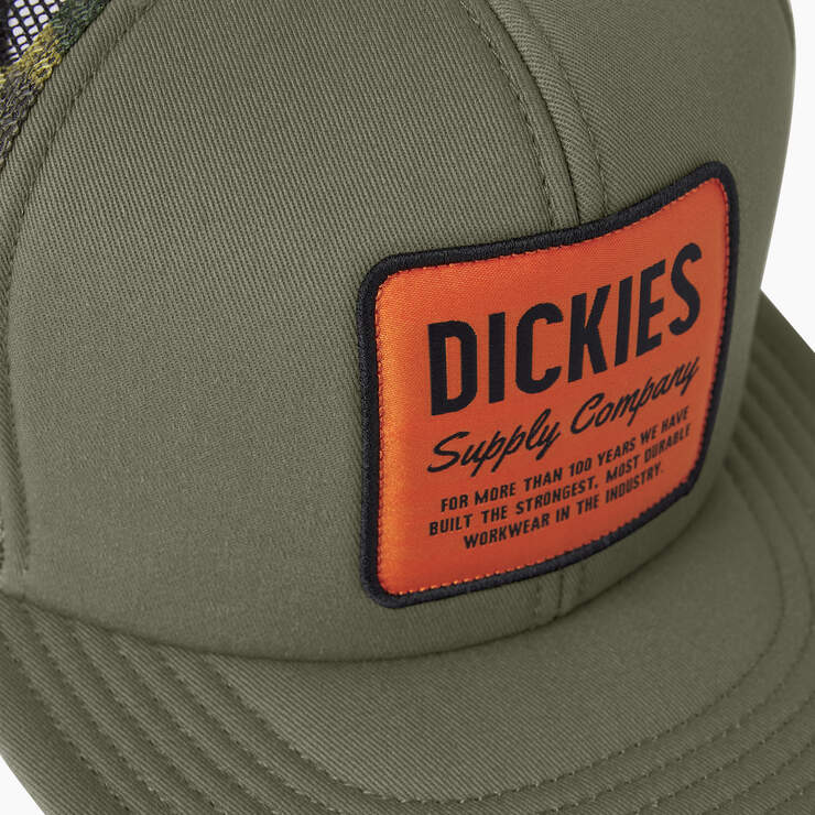 Dickies Supply Company Trucker Hat - Moss Green (MS) image number 3