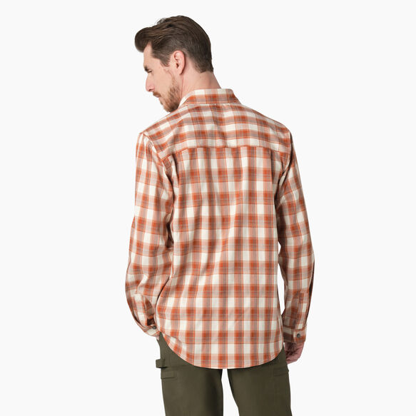 Cooling Long Sleeve Work Shirt - Copper/Brown Plaid &#40;C1W&#41;