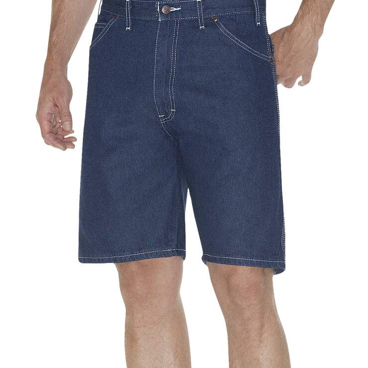 9.5" Relaxed Fit Carpenter Shorts - Rinsed Indigo Blue (RNB) image number 1