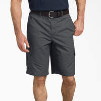 FLEX Regular Fit Ripstop Cargo Shorts, 11" - Rinsed Charcoal Gray (RCH)