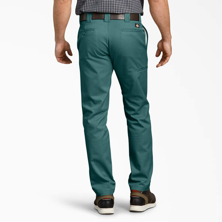 Slim Fit Tapered Leg Multi-Use Pocket Work Pants - Lincoln Green (LN) image number 2